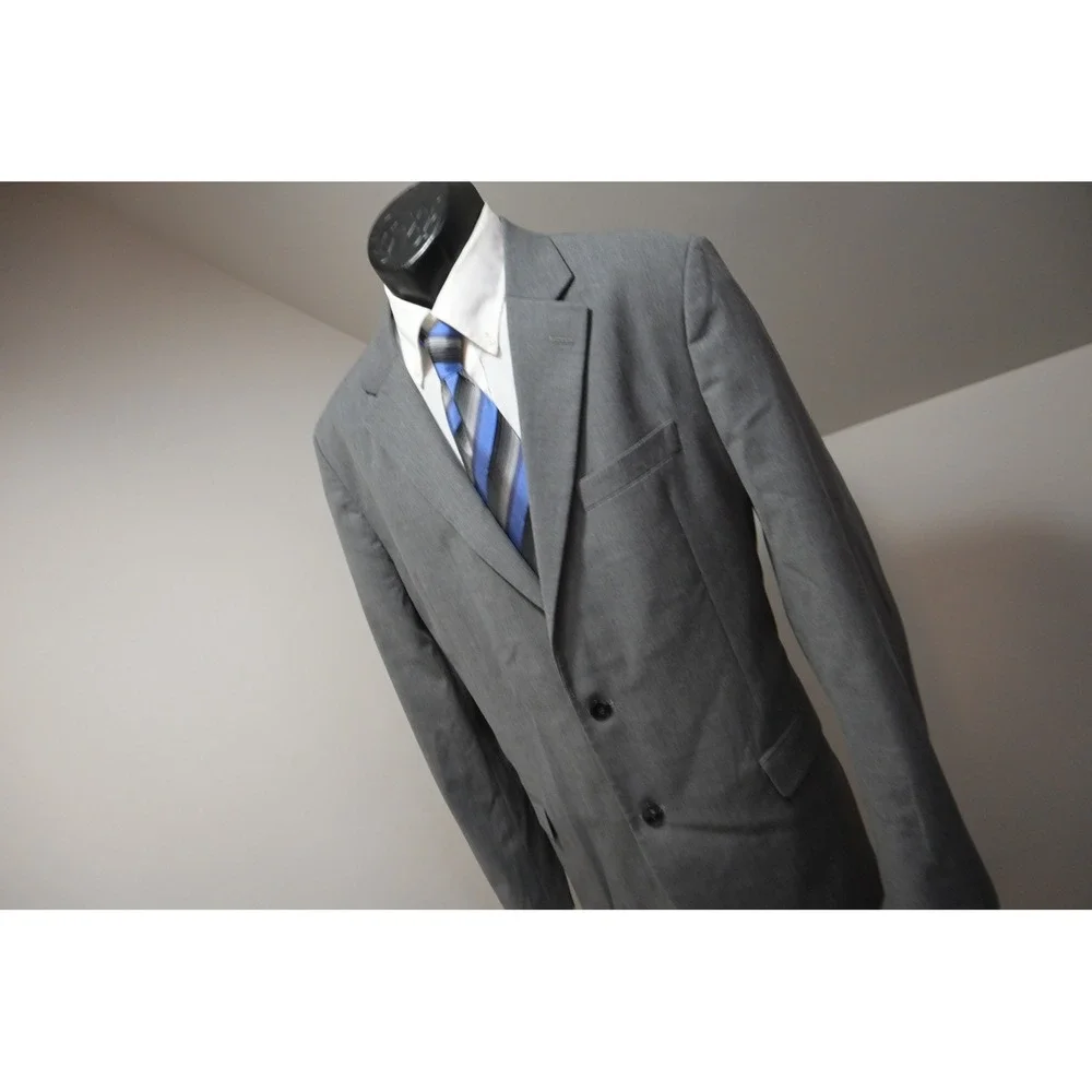 Nautica 2 Piece Suit Mens Size 44L 36x32 Grey Two Button Formal Excellent